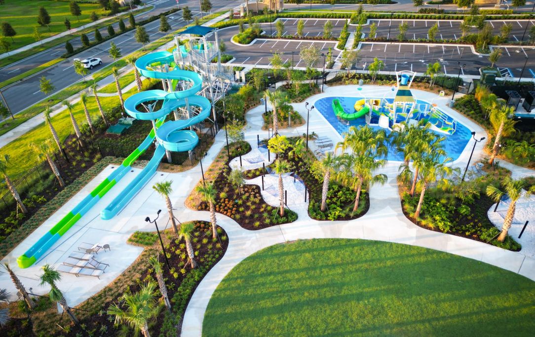 Arial view of the Retreat Club and its huge water slides! Arial view of the Retreat Club and its huge water slides!