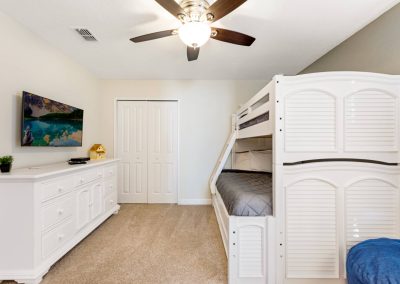 Champions Gate vacation rentals - Twin over Full Bunk bed with pull out twin trundle TV and ceiling fan