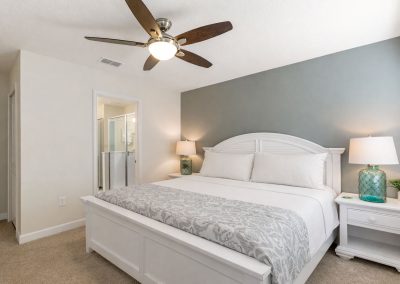 Champions Gate rental by owner - King bedroom with ceiling fan