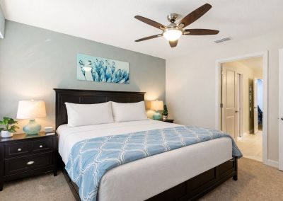 Champions Gate rental by owner - King bedroom with ceiling fan