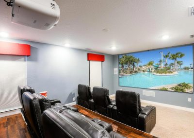 Multi-generational vacation rental movie theater Movie theater that seats 10 with stadium seating